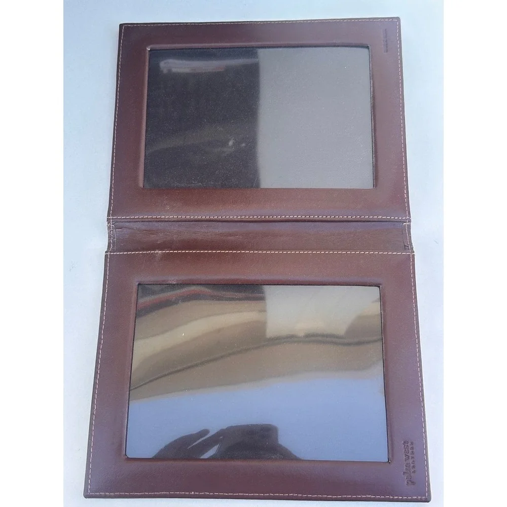Palm West Leather Ventana Canyon Photo Album Document Holder Brown